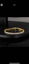 Load image into Gallery viewer, 14k Gold plated tennis bracelet
